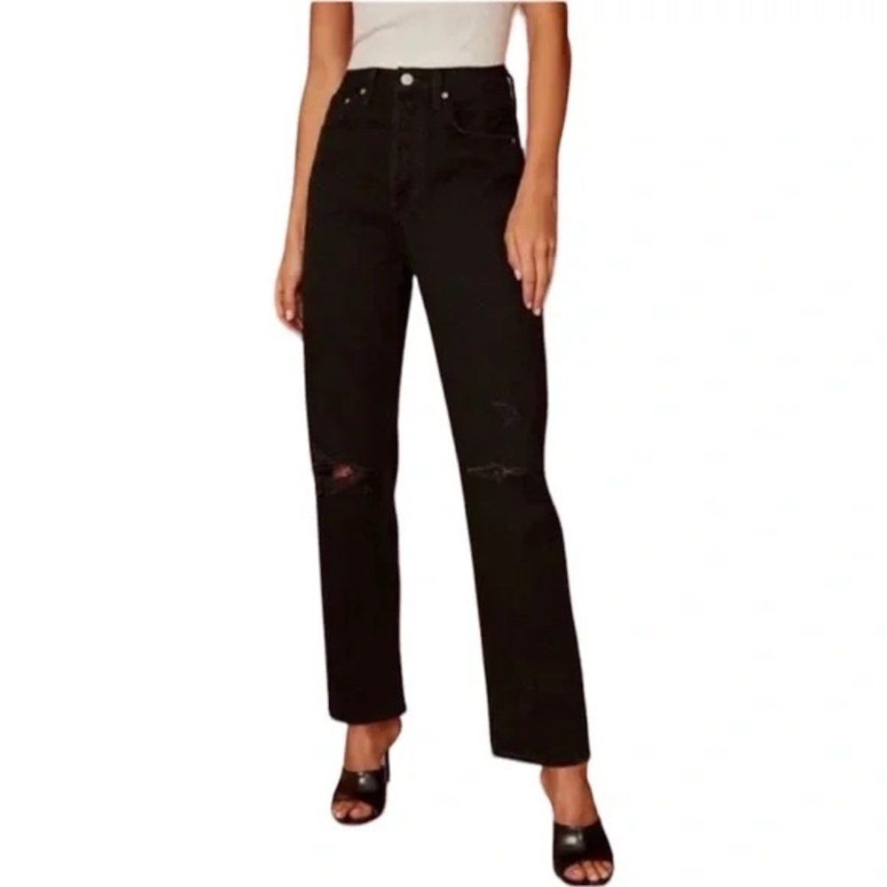Denim Forum The Joni High Rise Loose Distressed Size 23